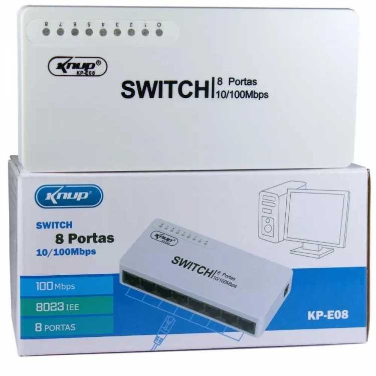 Switch 8 Portas Knup Kp-e08b Switch 8 Portas Knup Kp-e08b